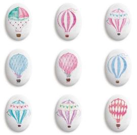 Украшение сахарные фигурки Медальоны Воздушные шары 35*25мм, арт.85393, уп/10 шт (фасовка ИМ)