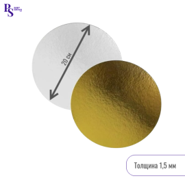 Подложка 1,5 мм Круг D-200 мм, Золото/Жемчуг