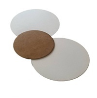 Подложка кондитерская ламинированая ЛХДФ белая/коричневая d 26 см, 3 мм