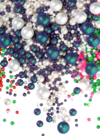 Драже зерновое в глазури БЛЕСК Аметистовый, белоснежный (3х разм) "ФБ" #850/4 (1,5кг*6шт)