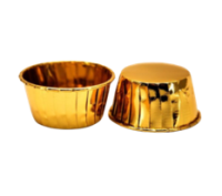 Форма бумажная "Маффин" 50*40 мм Pasticciere (золотая-золотая, 100 штук)