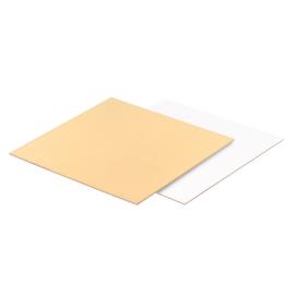 Подложка для торта квадр. Золото/белая 150*150мм 3,2мм