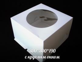 Крышка 30*30*19 см, с окном круглым, шт