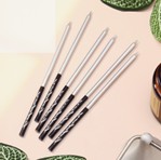 Свечи в торт «Праздник», 6 шт., 14.5 см, серебро с чёрным 5122207