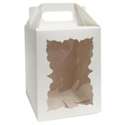 Упаковка "Кулич" 15*15*26 см, 2 окна с ручками, шт