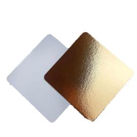 Подложка для торта квадр. Золото/белая 150*150мм 1,5мм, арт. п 1,5-150*150 ПЗБ