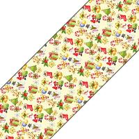 Лента бордюрная h 50 мм "Рождественские игрушки" 300 м, арт.ip44635