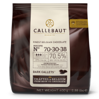 Шоколад темный горький Callebaut 70-30-38, код 70-30-38-E0-D94, 0.4 кг
