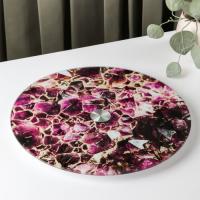 Подставка для торта вращающаяся Доляна "Фиолетовый аметист", d=32 см, арт.6918696