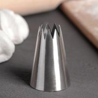 Насадка кондитерская "Открытая звезда", d 3.4 см, вых. 1,6 см, шт 1030239