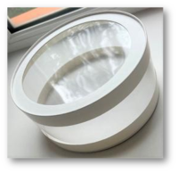 Коробка для торта ТУБУС с прозр.крышкой d-240мм выс.100мм (белая), арт.070140