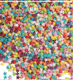 Посыпка сахарная декоративная "Звездочки МИНИ" (микс 3) 8 цветов, #342/11, 100 гр (фасовка ИМ)