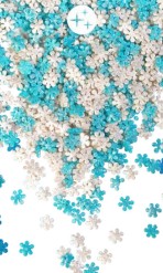 Посыпка сахарная декоративная "Снежинки перламутровые (белые, голубые) #356/5, 500 гр (фасовка ИМ)
