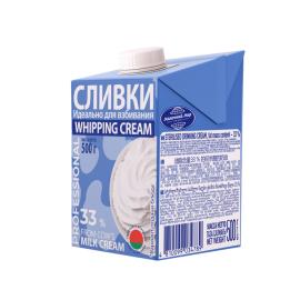 Сливки "Молочный мир" 33% ультрапастеризованные, 500 мл