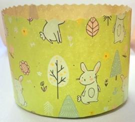 Форма для куличей 134*95, арт.P134/95 Зайки в лесу (2400)