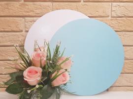 Подложка d 24 см, h 2,5 мм, голуб/бел