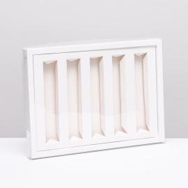 Коробка складная под 5 мини-батончиков, белая, 27,5 х 20 х 2,3 см. арт. 9912401