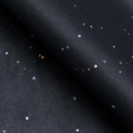 Бумага упаковочная тишью, черная "Конфетти", 50*66 см 9618343 (10шт/упак)