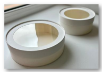 Коробка под зефир и печенье белая с окном Круглая d-200мм, выс-70мм арт. 070411