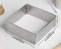 Форма для выпечки с регулировкой размера, 15*28 см, h=5 см, арт.1205016