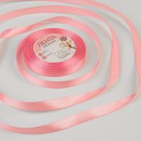 Лента атласная, 12 мм*23м, цвет розовый №124, арт.3019749