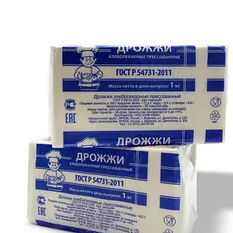 Дрожжи прессованные х/п ГОСТ Р 54731-2011 (красный), 1 кг (уп/10 кг)