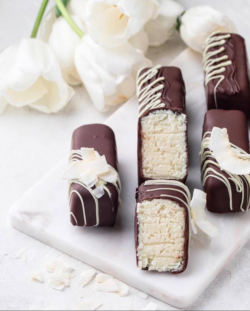 Кокосовые батончики в шоколаде Кокосовые батончики в шоколаде