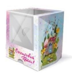 Моноблок под кулич (под 1 капкейк), 95х95х125мм, КУ-00548 (кор/100шт)