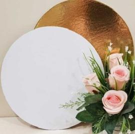 Подложка d 20 см, h 1,8 мм, лам. золото/бел