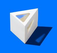 Упаковка для кусочка торта ForGenika PIE III Window Белая 120*120*100*100 мм ST