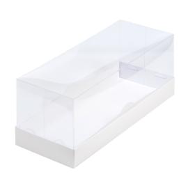 Коробка для рулета ПРЕМИУМ, белая с пластик. крышкой 300*120*120 мм, арт. 060800