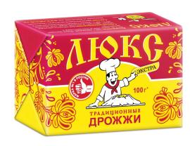 Дрожжи прессованные "Люкс Экстра" 100 гр, мин. заказ 20 шт.