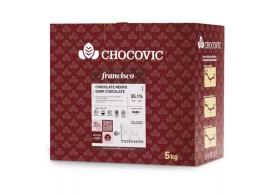 KZ Шоколадная масса темная Chocovic Francisco, код CHD-Q56CHCV-94B, 5 кг*3 шт/кор ФОКУС KZ