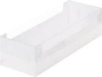 Коробка для рулета белая с пластик. крышкой 300*110*80 мм, арт. 060101