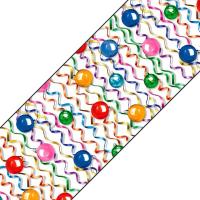 Лента бордюрная h 40 мм "Новогодние шары" 300 м, арт.44758