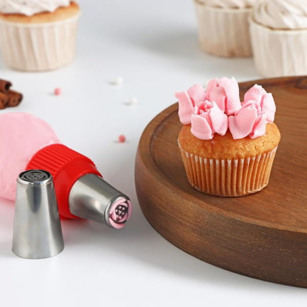 Насадка кондитерская «Тюльпан», d=3 см, выход 1,8 см, нержавеющая сталь, арт.2688074