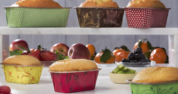 Форма для кексов Plumpy 158*55*52, арт.8015550ВG корич.Золотая печать (75 шт) Италия