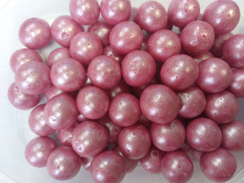 Драже зерновое в глазури 12-13 мм ЖЕМЧУГ малиновый "ФБ" #221 (1,5кг)