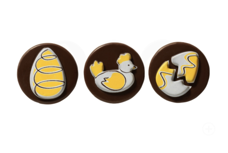 Шоколад с декорацией "Mona Lisa" Яйца и курица несушка