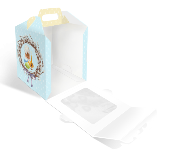 Моноблок под КУЛИЧ с окном с фронт.загрузкой ВЕРБА, 150*150*180мм, арт.КУ-00680