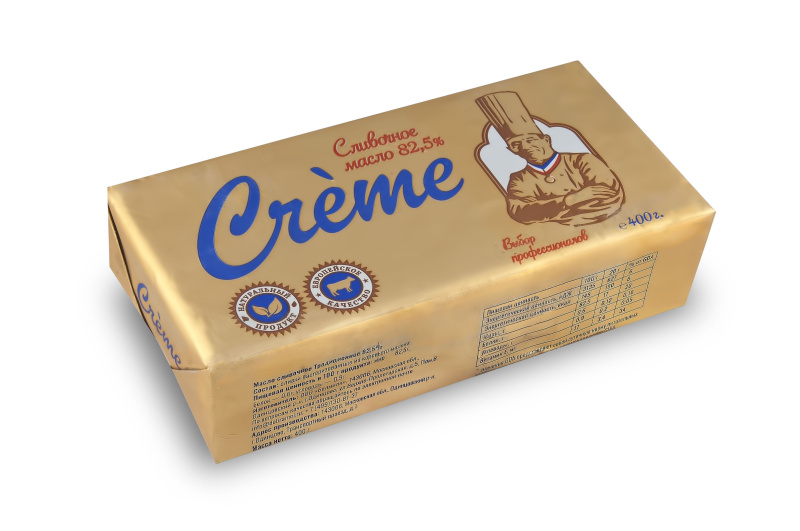 Масло сливочное "CREME" СТО 82,5%, 20 кг
