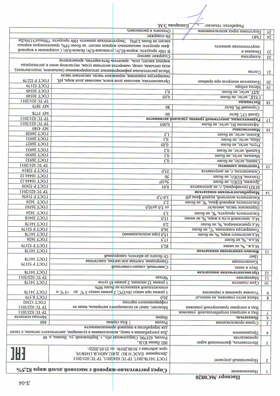 Спред растительно-жировой мдж 82,5% (Березовский) 20 кг